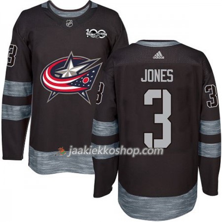 Miehille NHL Blue Jackets Pelipaita Seth Jones 3 1917-2017 100th Anniversary Adidas Musta Authentic